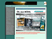 Tablet Screenshot of oel-aus-boehl.de